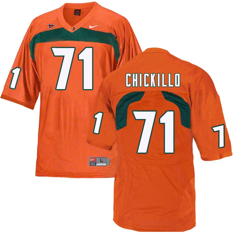 Nike Miami Hurricanes #71 Anthony Chickillo College Football Jerseys Sale-Orange - Click Image to Close